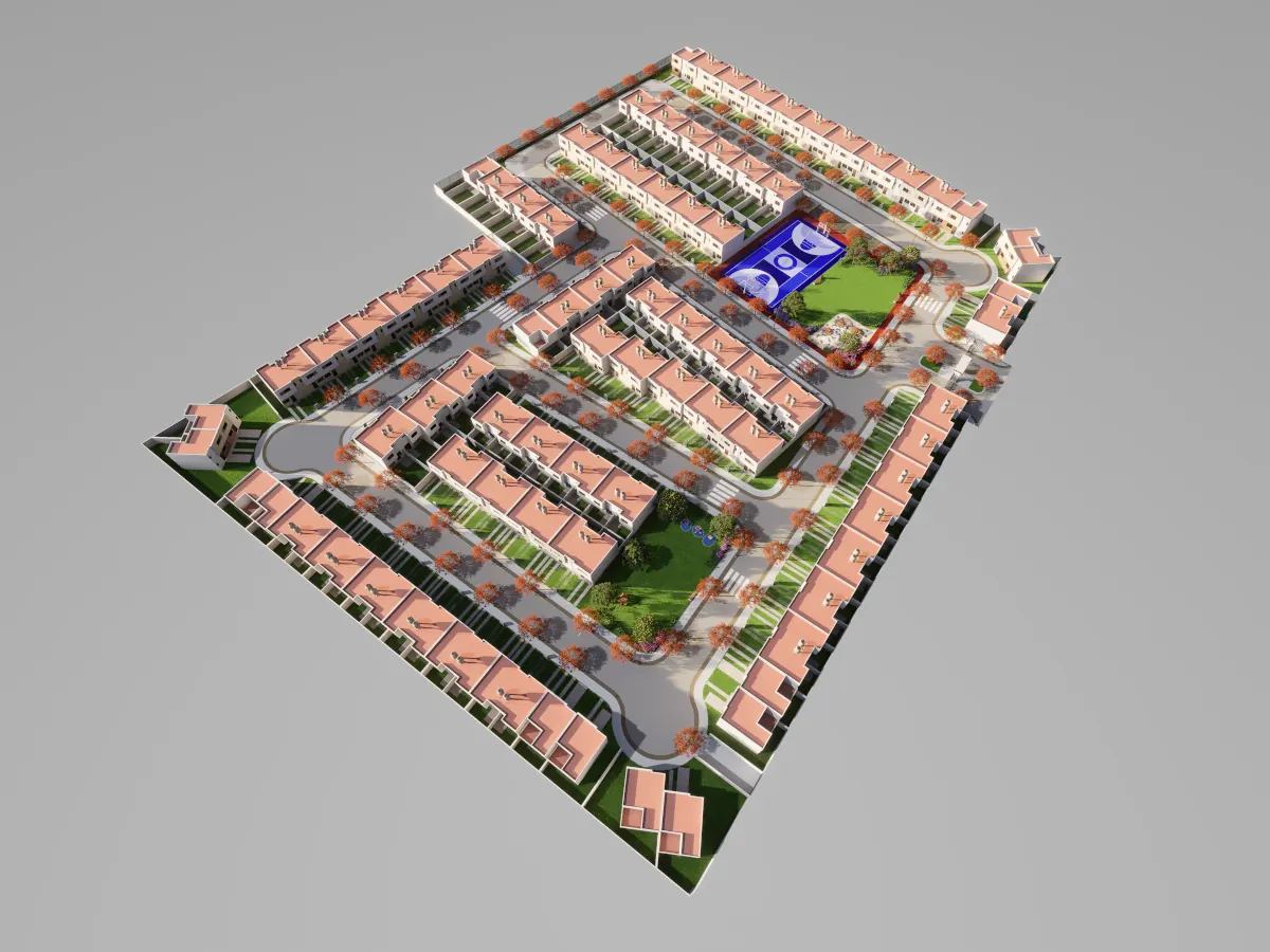 Vista aérea alternativa del plan maestro